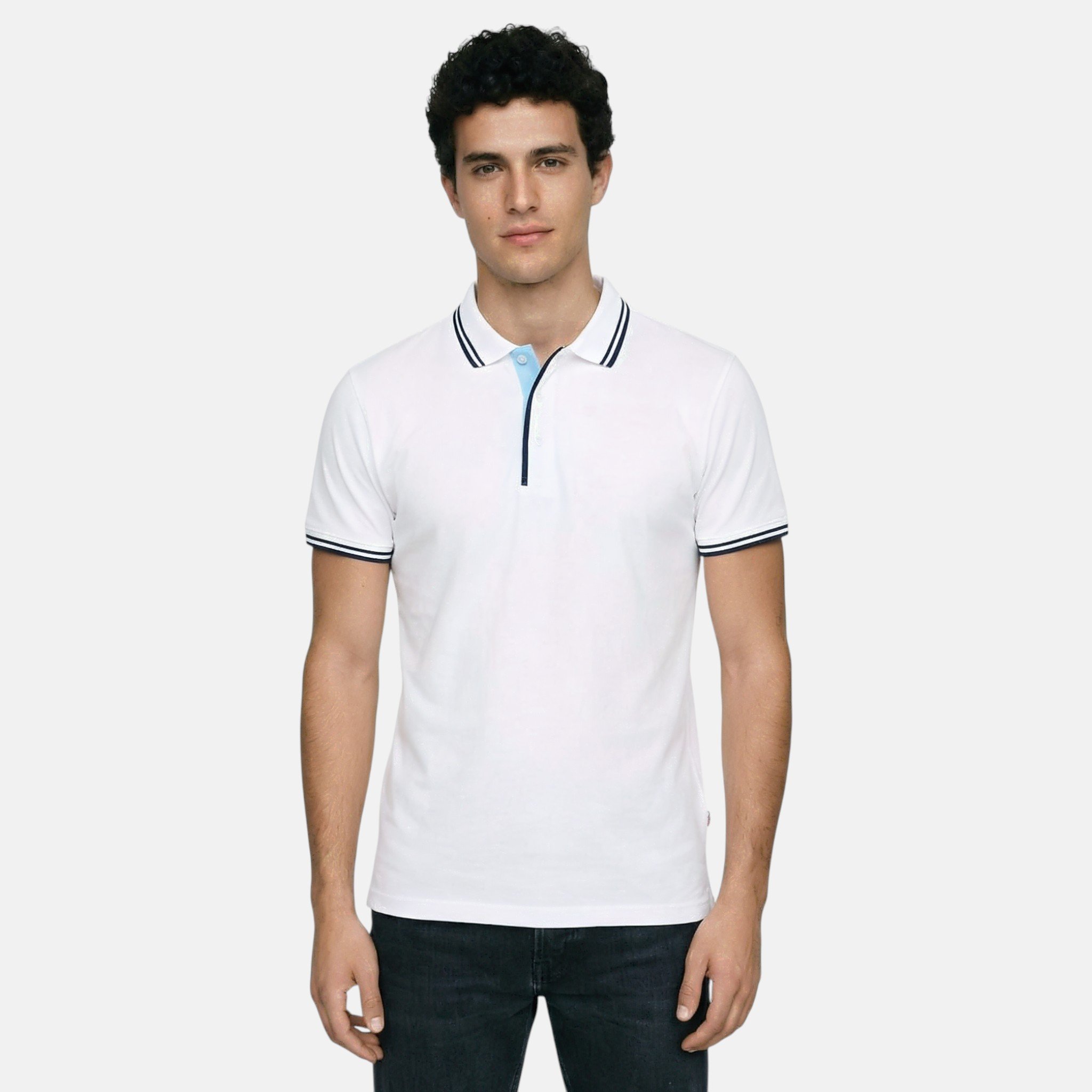 Polos manches courtes  Lee cooper GLC2401 PO S1 BLANC