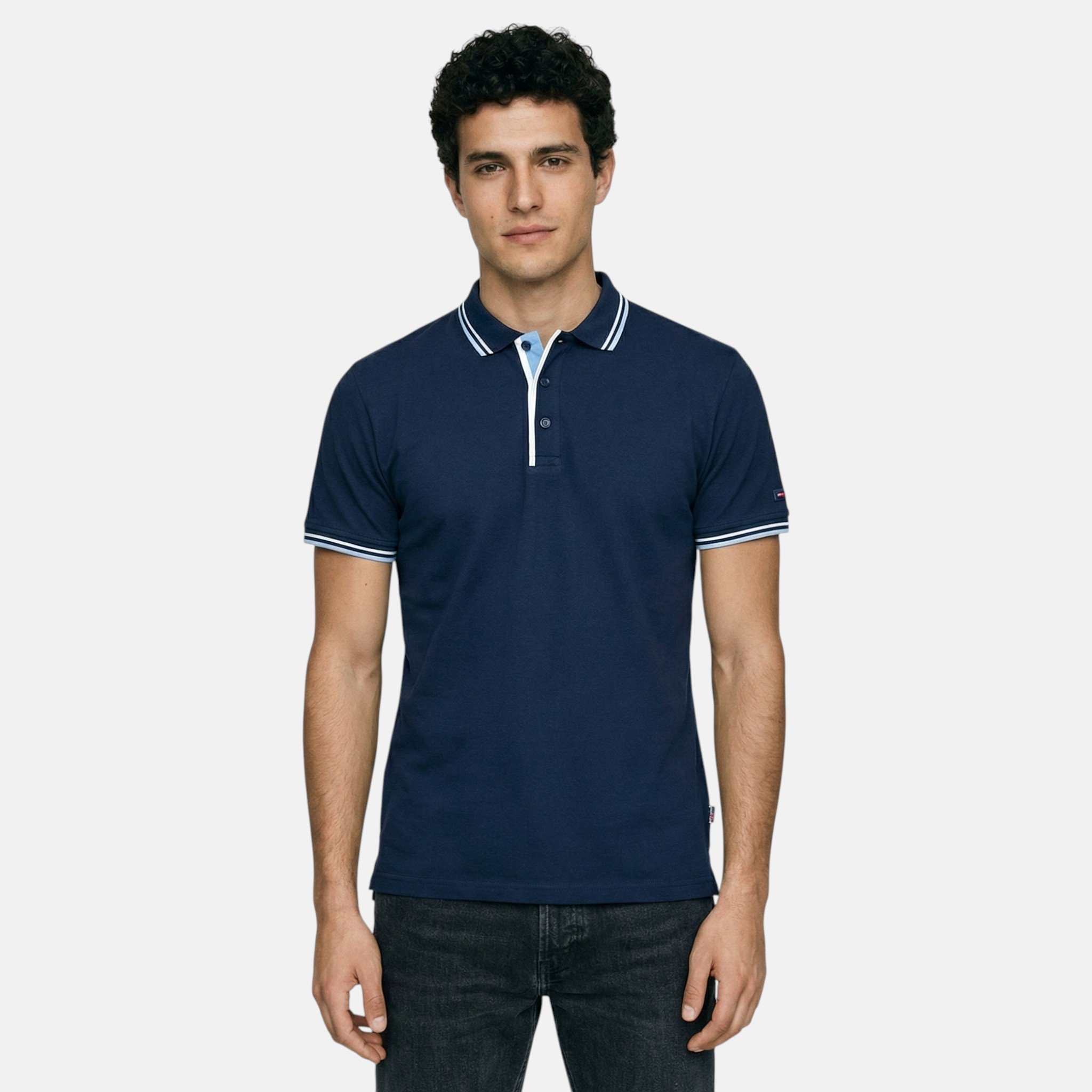 Polos manches courtes  Lee cooper GLC2401 PO S4 MARINE